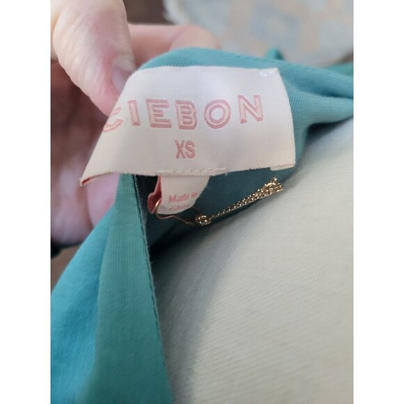 Ciebob Rhaella Sleeveless Tiered Maxi Dress NWT Teal XS - Picture 7 of 9